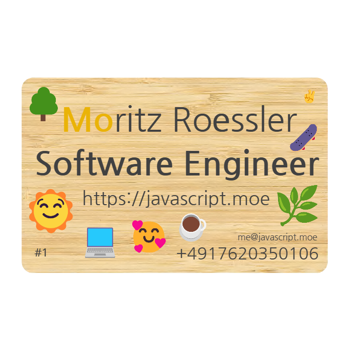 NFC-Visitenkarte aus Holz
