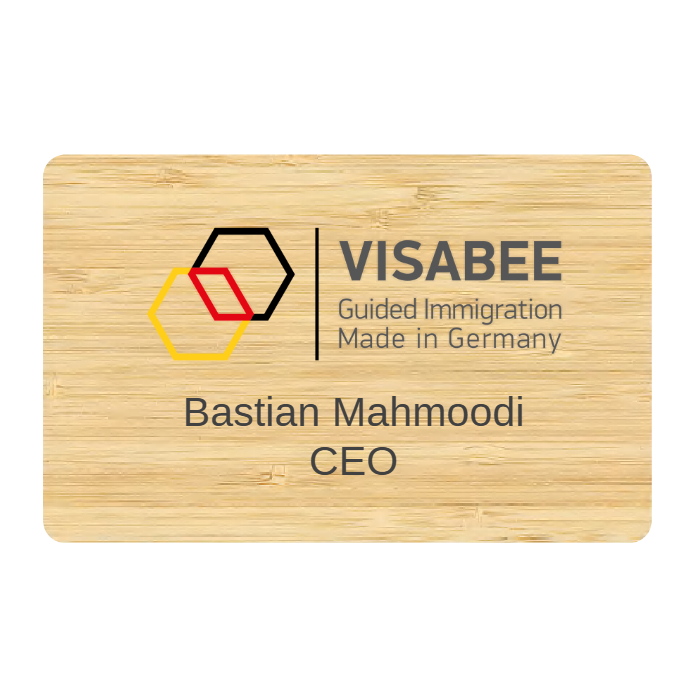 NFC-Visitenkarte aus Holz (Personalisiert)