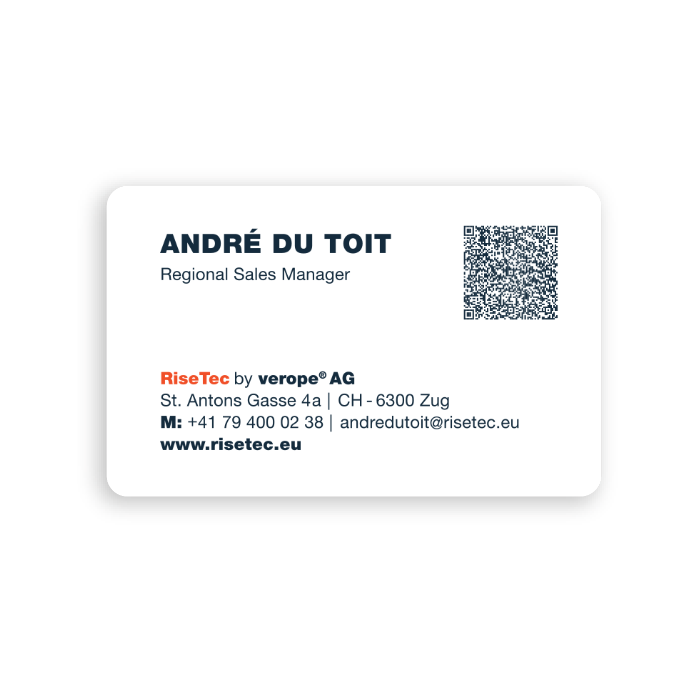 NFC business card made of plastic (personalized)