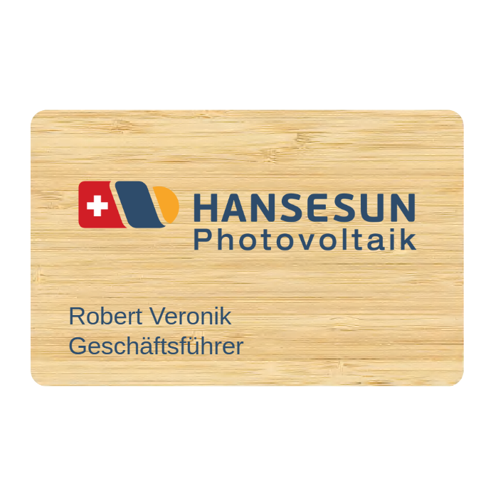 NFC business card made of wood (personalized)
