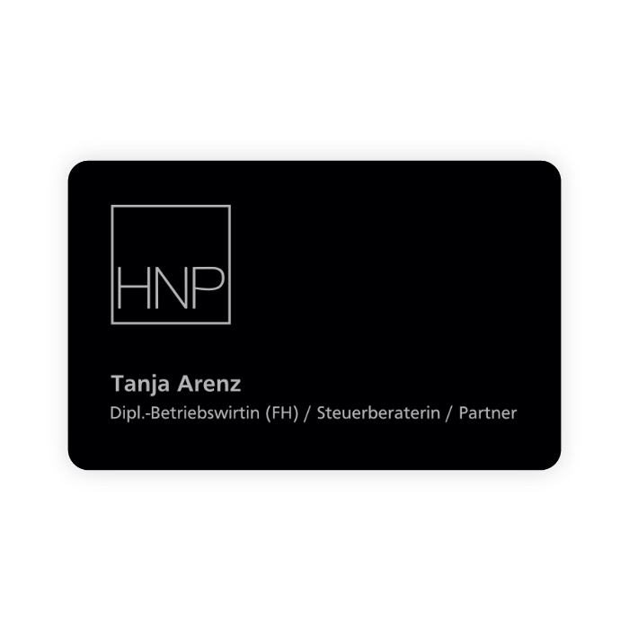 Metal NFC business card (personalized)