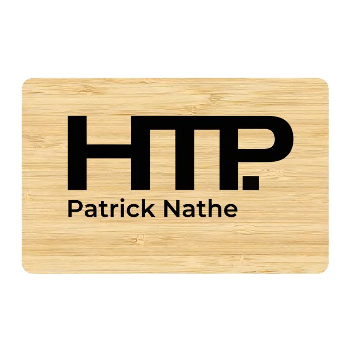 NFC-Visitenkarte aus Holz (Personalisiert)