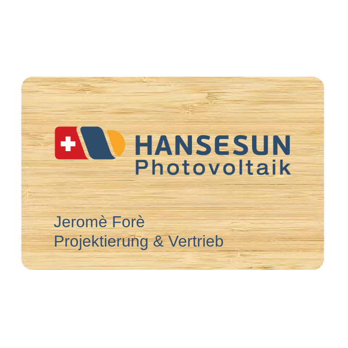NFC business card made of wood (personalized)