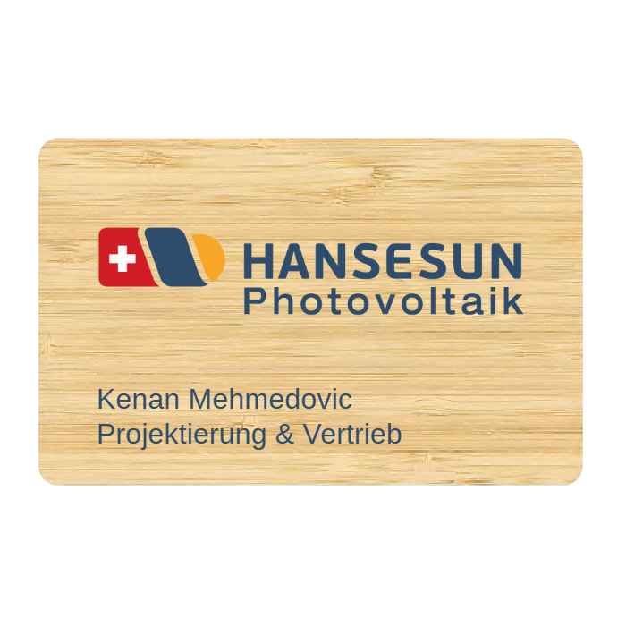 NFC business card made of wood (personalized)