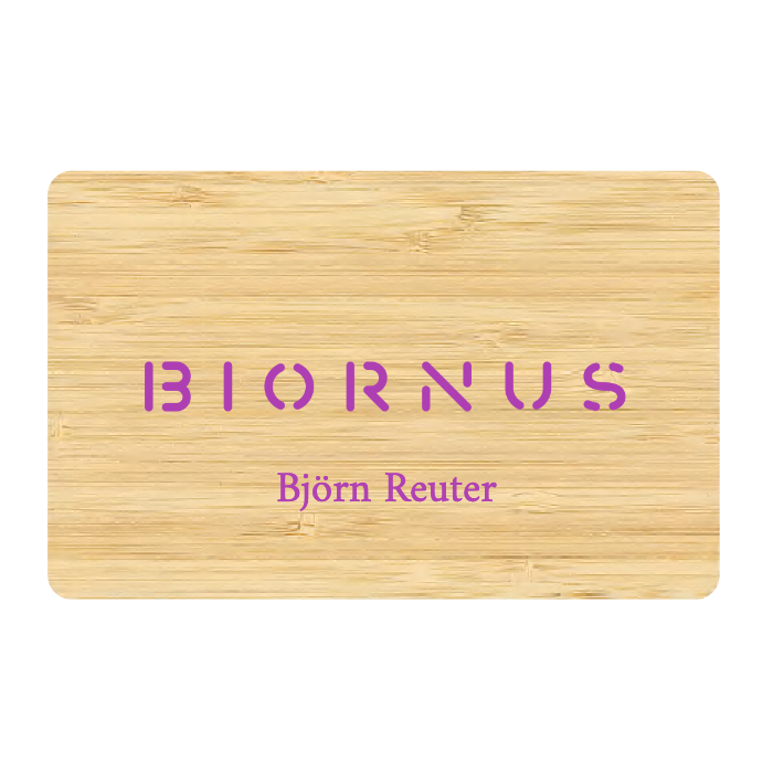 Wooden NFC business card