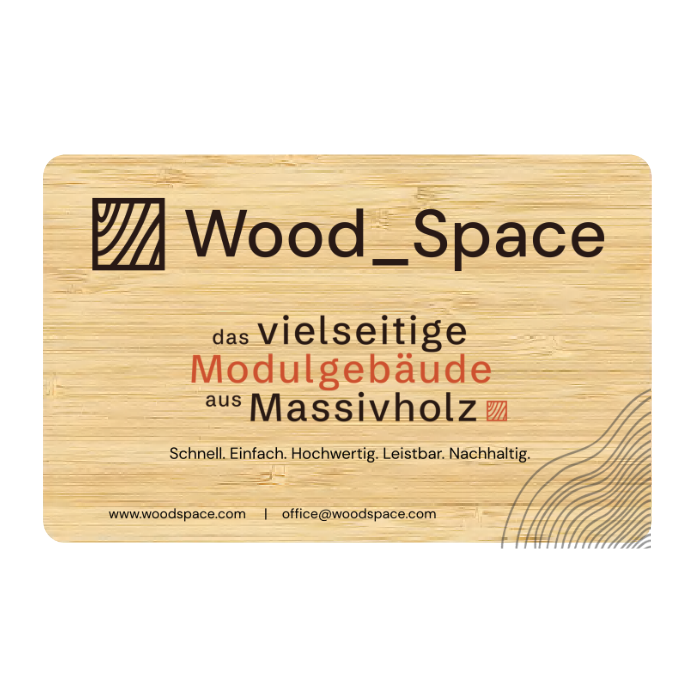 NFC business card made of wood (personalized)