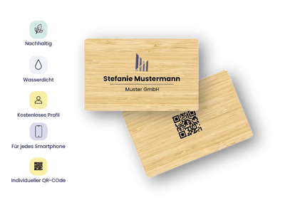 NFC-Visitenkarte aus Holz