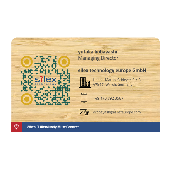 Wooden NFC business card