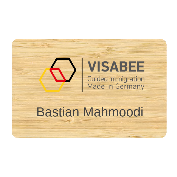 NFC-Visitenkarte aus Holz (Personalisiert)