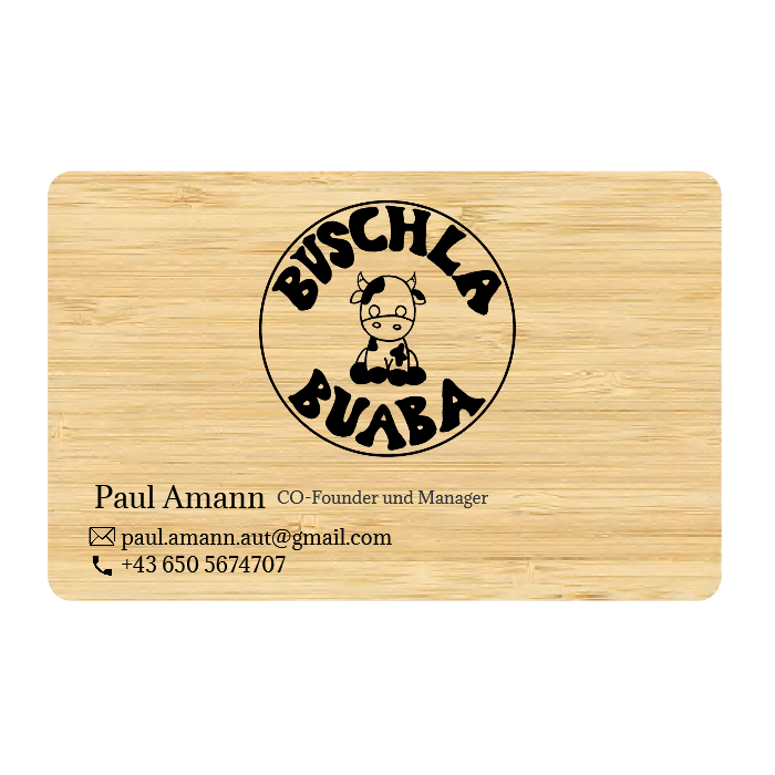 NFC-Visitenkarte aus Holz