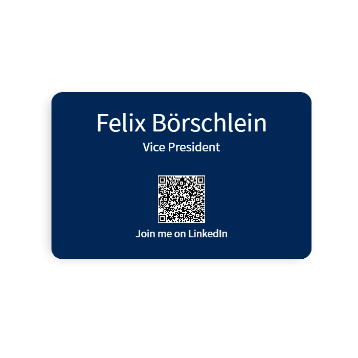 Carte de visite NFC en plastique