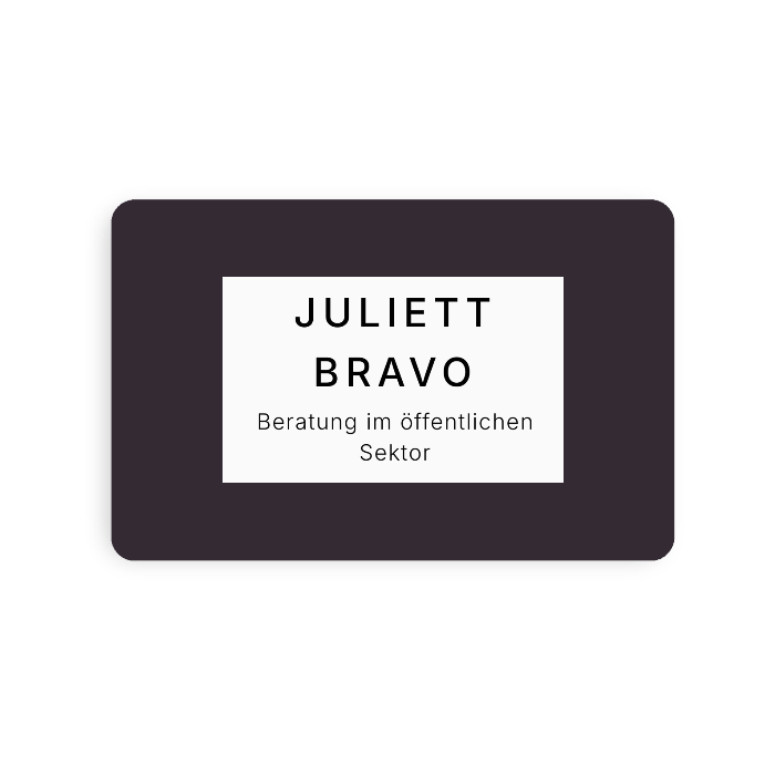 NFC business card made of plastic (personalized)
