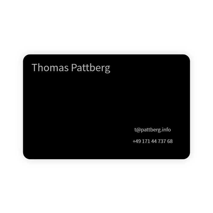 Metal NFC business card (personalized)