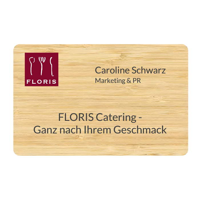 NFC business card made of wood (personalized)
