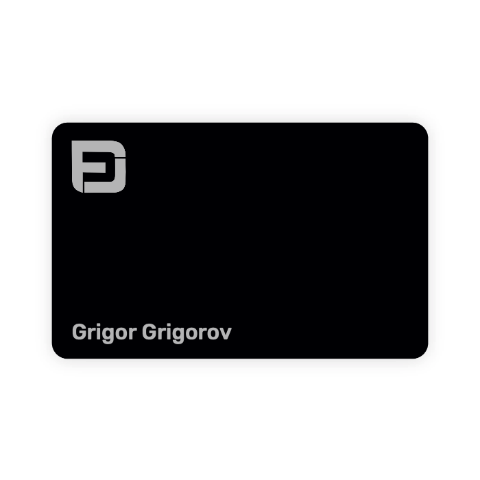 Metal NFC business card (personalized)
