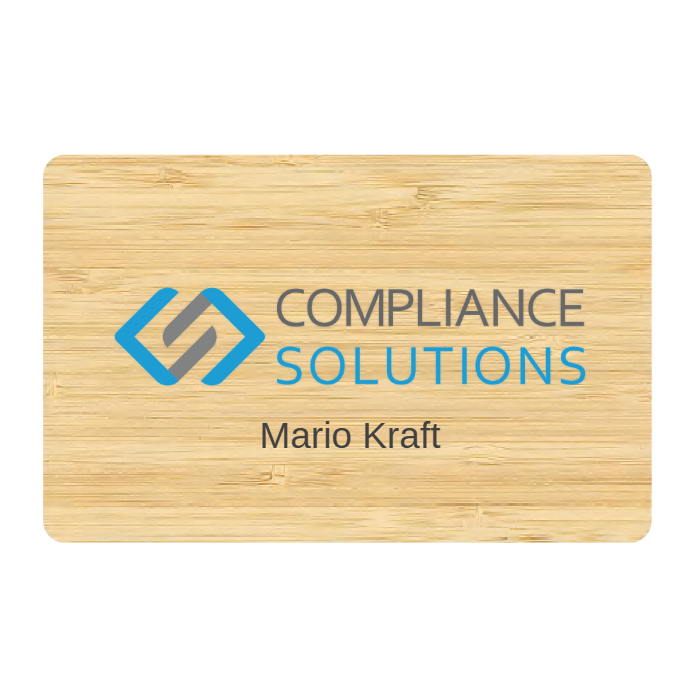 NFC business card made of wood (personalized)