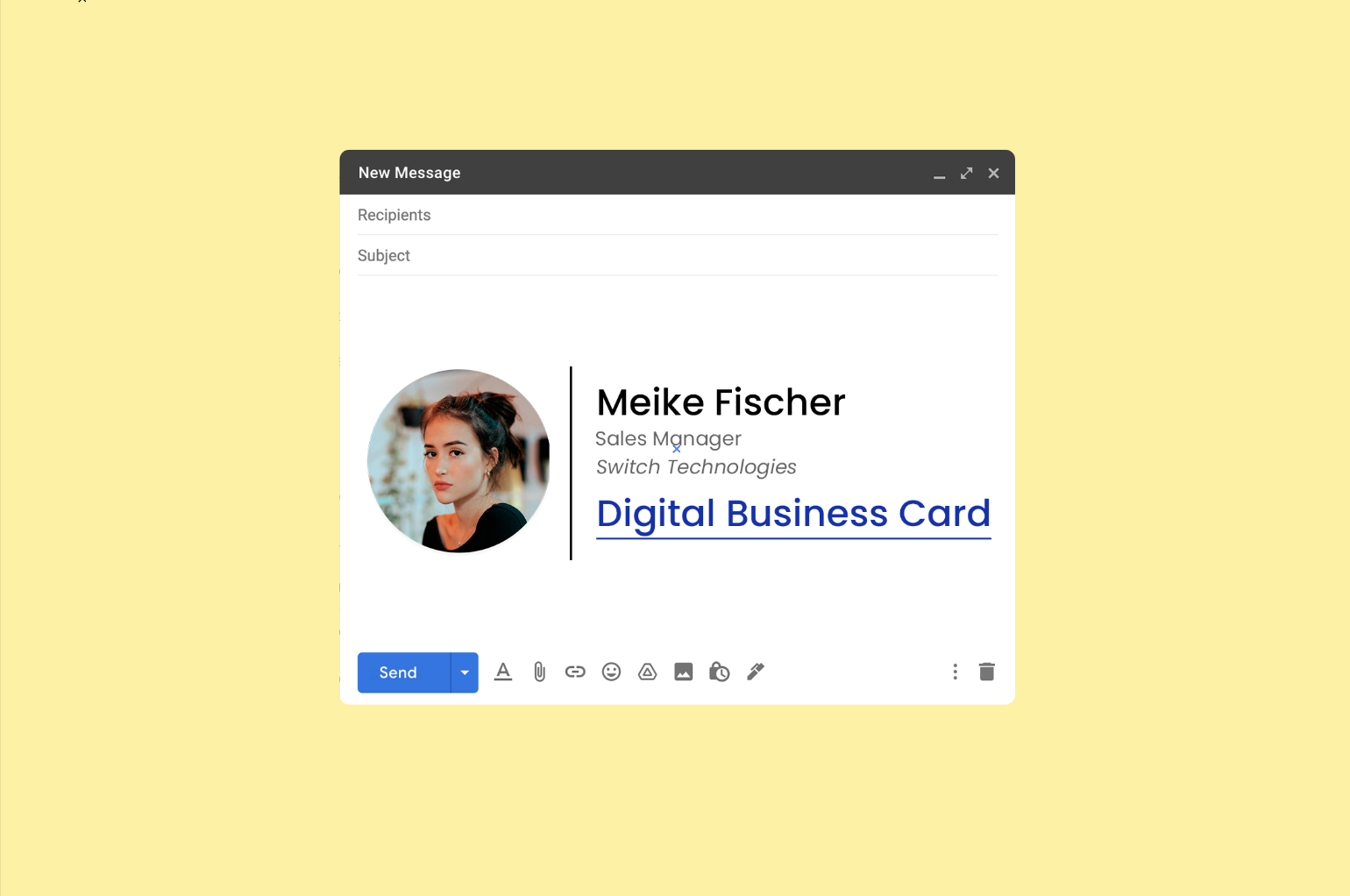 Using the email signature as a digital business card