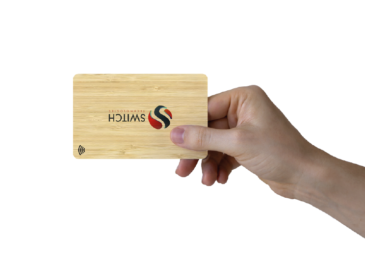 Wooden NFC business card