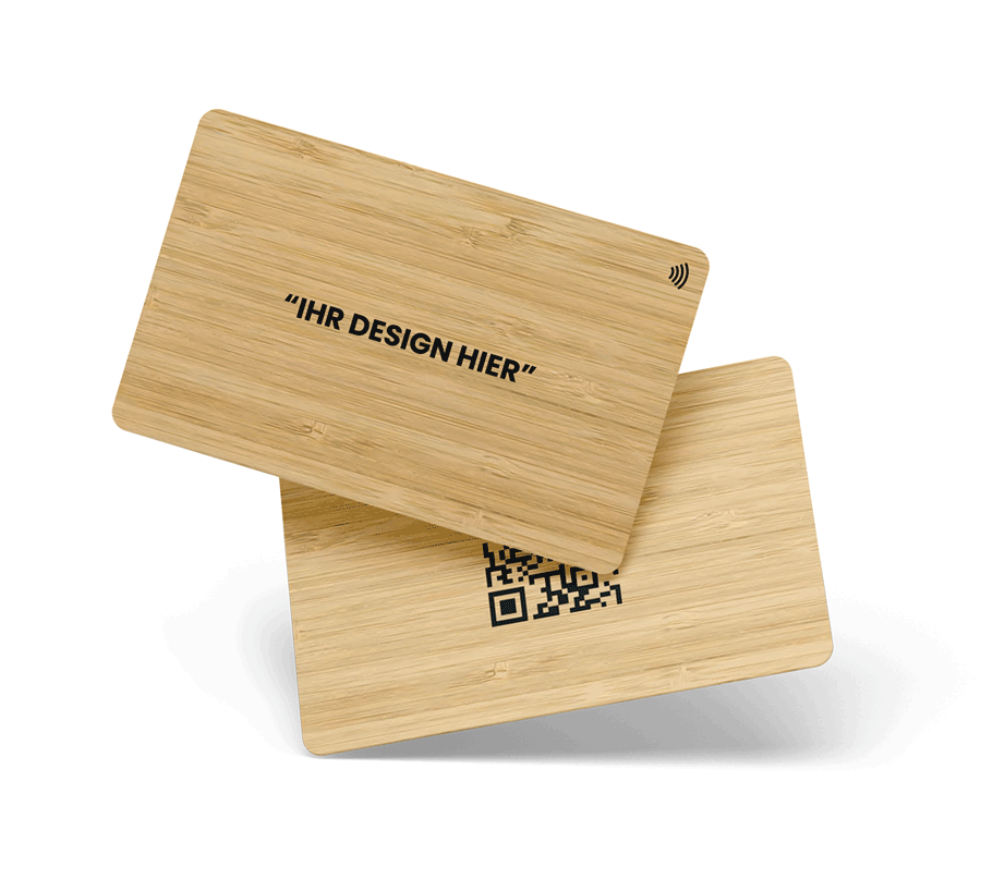Tarjeta de visita NFC de madera